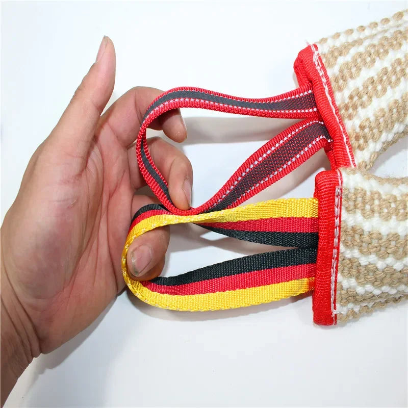 Durable Jute Dog Bite Pillow Linen Remover Toy Outdoor