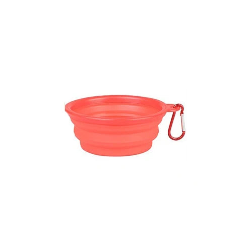 Cuenco de agua plegable de silicona para perros y gatos, cuenco para mascotas, c