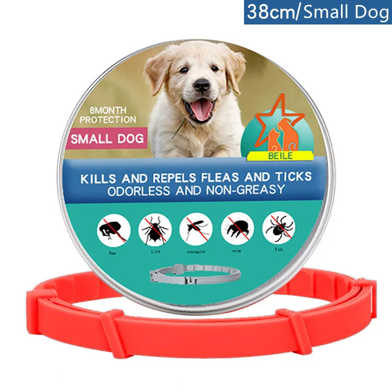 Collar antiparasitario para mascotas, accesorio retráctil de protección para pulgas y garrapatas