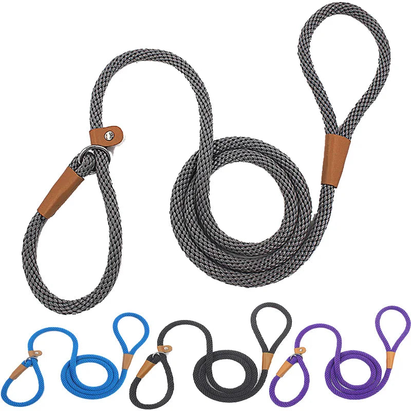 Dog Collar Anti-slip Lead Leash High Strength Braided Rope