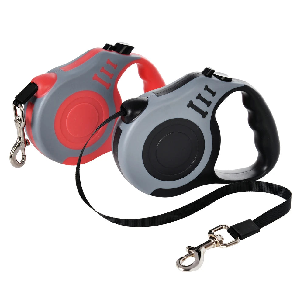 Dispositivo de tracción para mascotas, cuerda de tracción retráctil automática para perros, correa para perros con estampado de huesos, cadena para perros, cuerda para perros