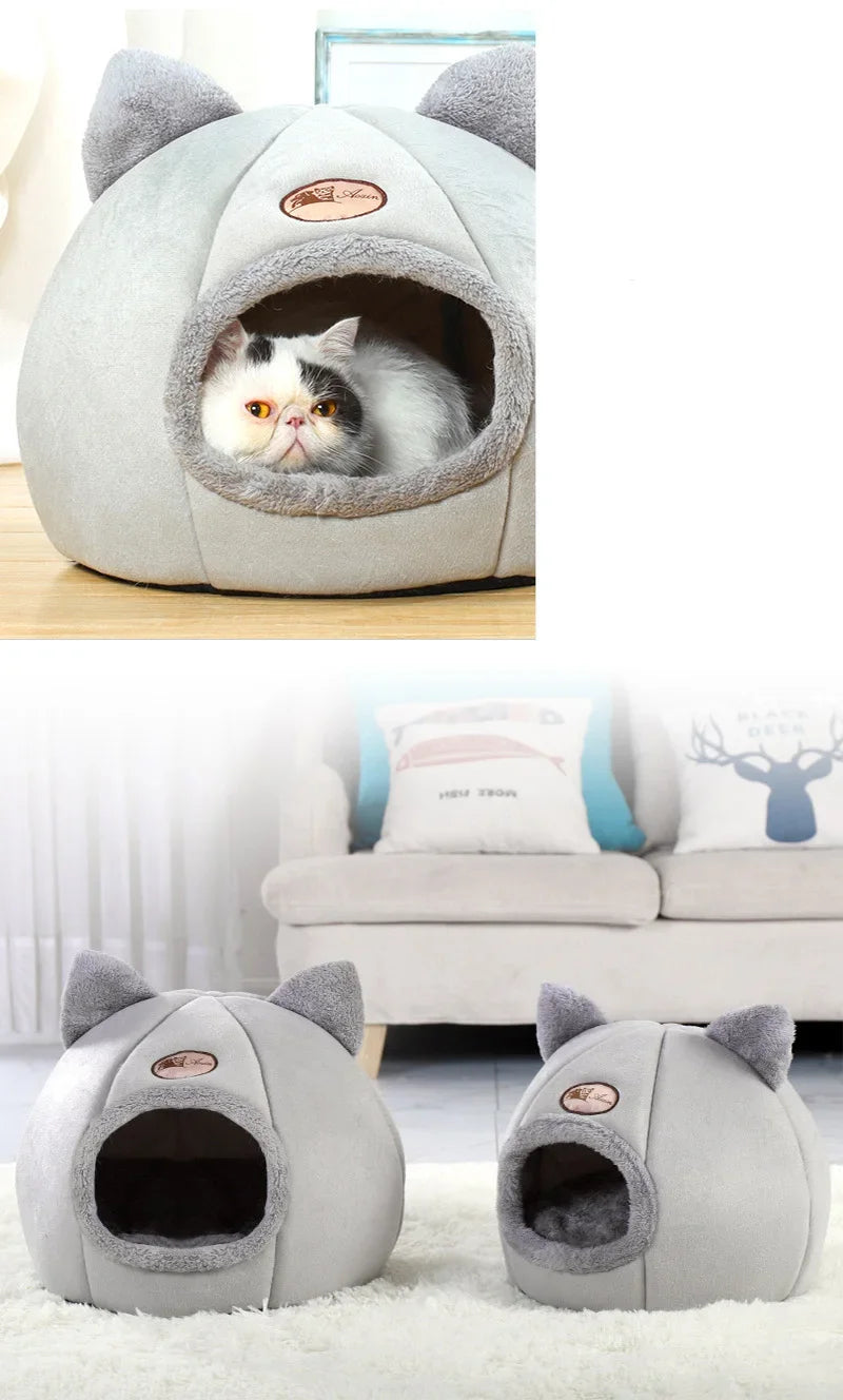 Comfortable bed for deep sleep in winter, cat mat, basket