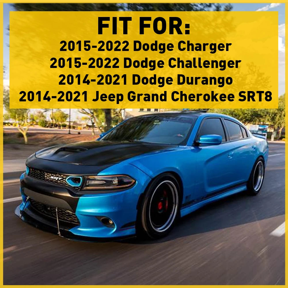 Car Steering Wheel Trim Cover Black Stickers for Dodge Charge