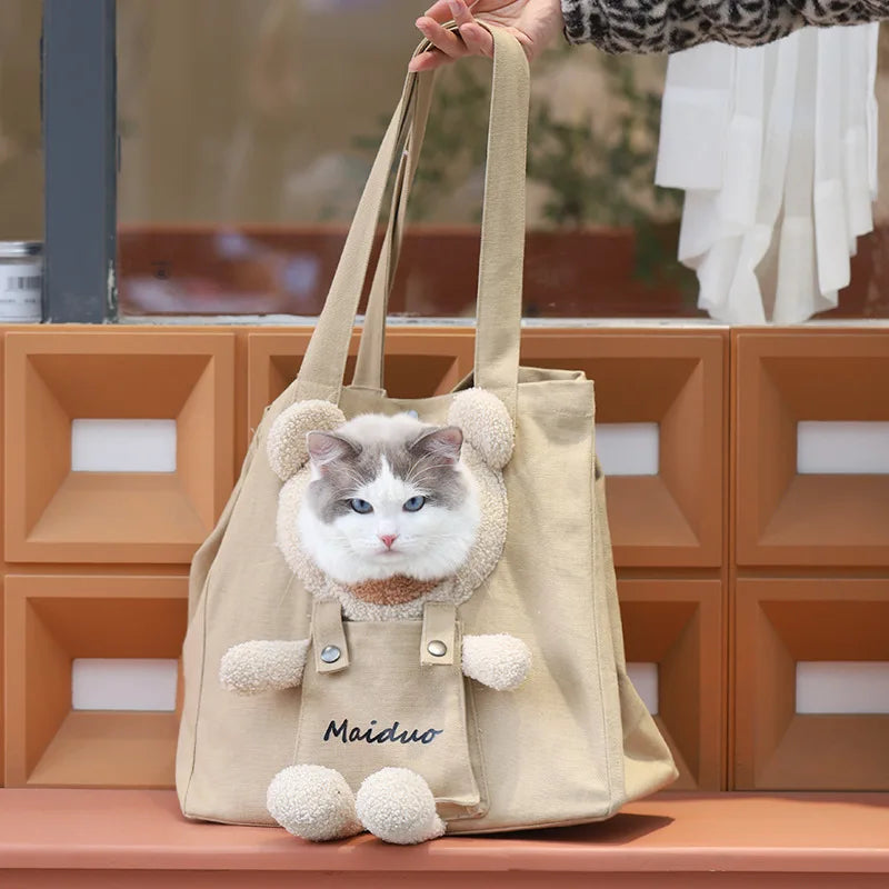 Bolso de hombro transpirable para mascotas, bolsa de viaje portátil para salir, bolso para perro y gato, mochila para gatoBolso de hombro transpirable para mascotas, bolsa de viaje portátil para salir, bolso para perro y gato, mochila para gato