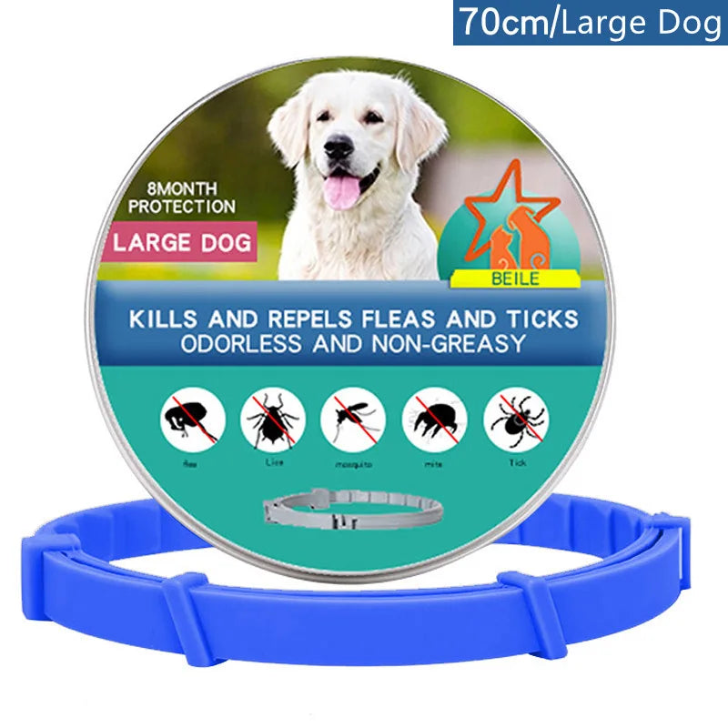Collar antiparasitario para mascotas, accesorio retráctil de protección para pulgas y garrapatas