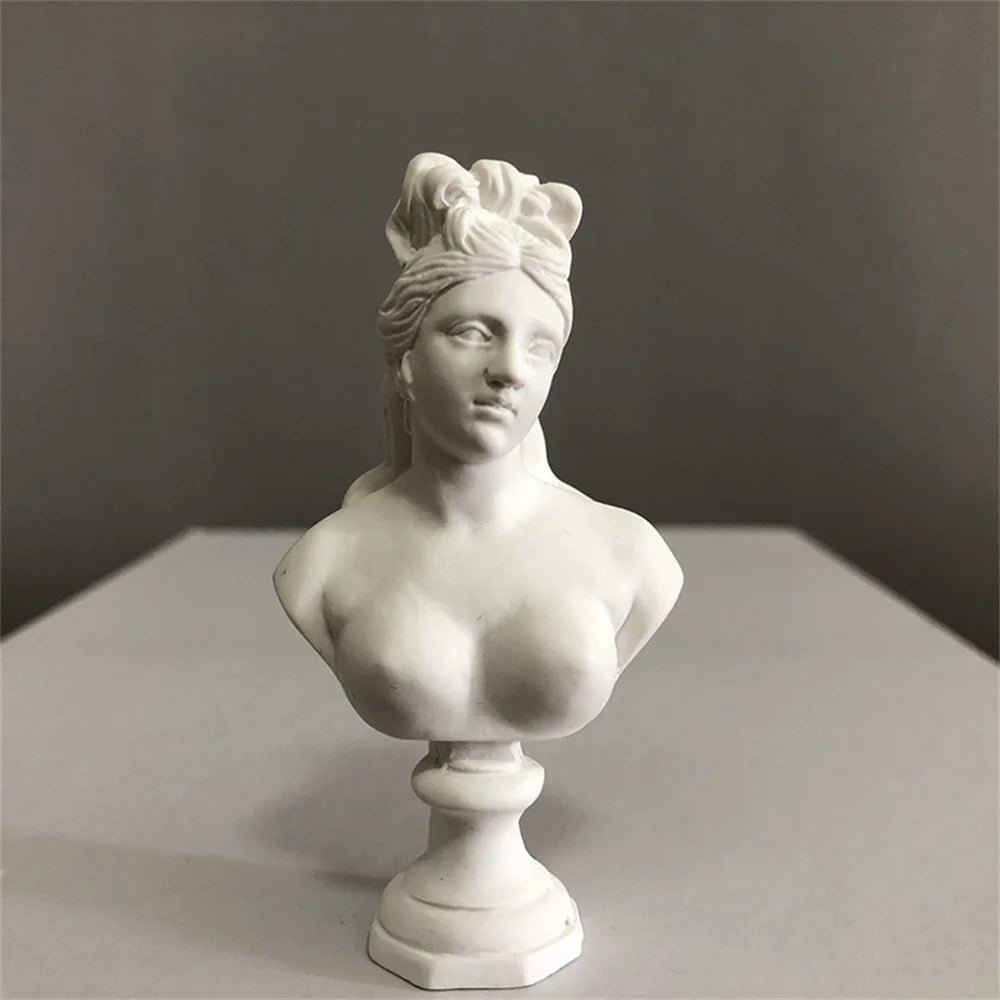 Estatua de David de resina, Mini cabeza, arte de decoración, mitología nórdica, música, figura de artista, estatua, escultura de Arte moderno europeo