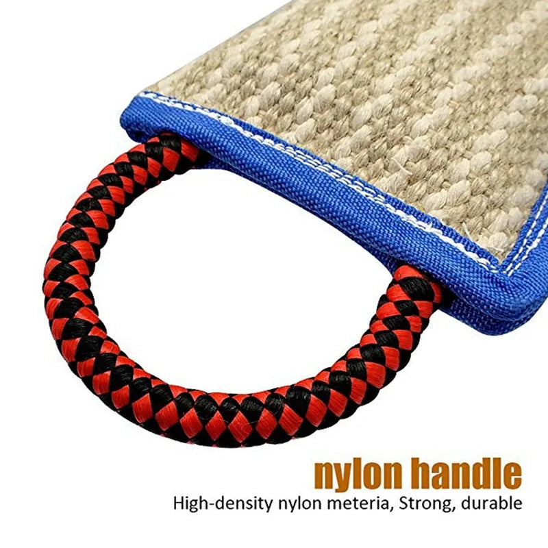 Durable Jute Dog Bite Pillow Linen Remover Toy Outdoor