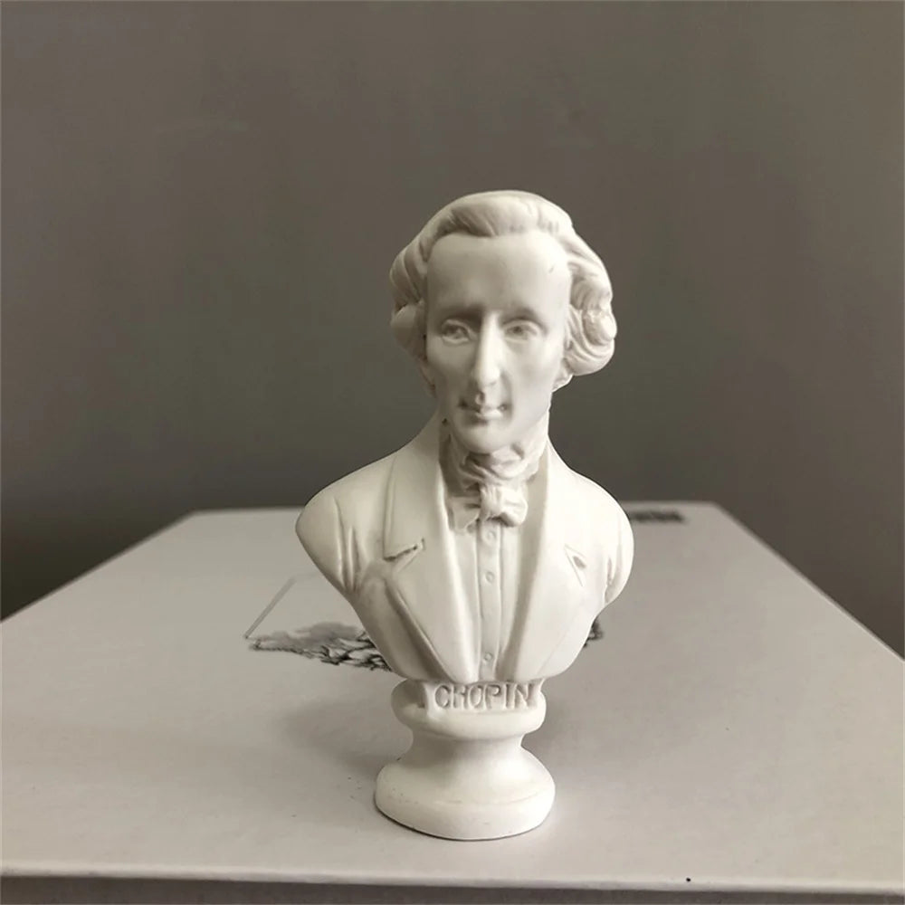 Estatua de David de resina, Mini cabeza, arte de decoración, mitología nórdica, música, figura de artista, estatua, escultura de Arte moderno europeo