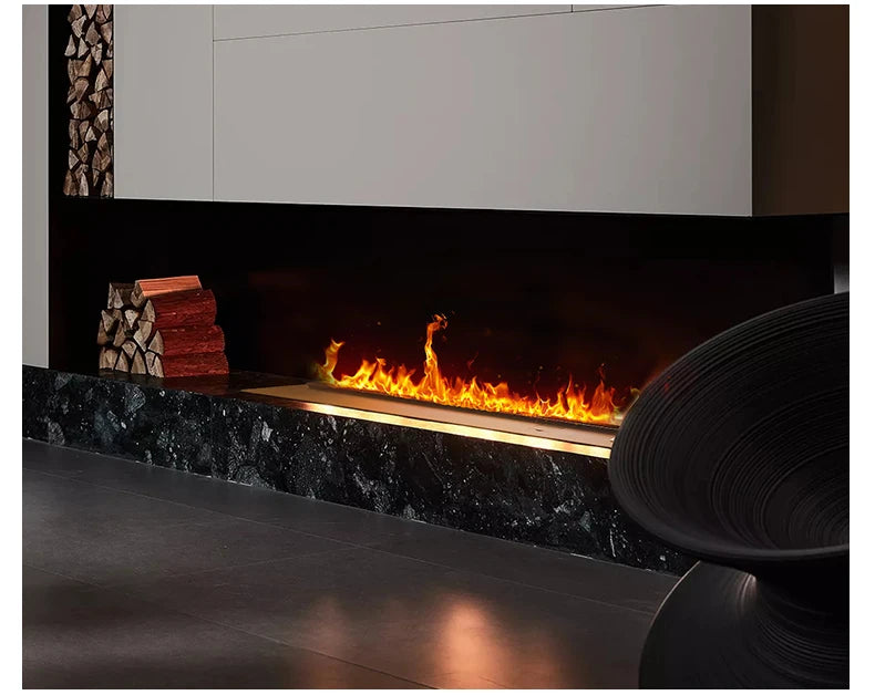 Chimenea atomizada 3D con llama de vapor colorida, niebla decorativa ecológica personalizada, chimenea eléctrica inteligente de vapor de agua para interiores