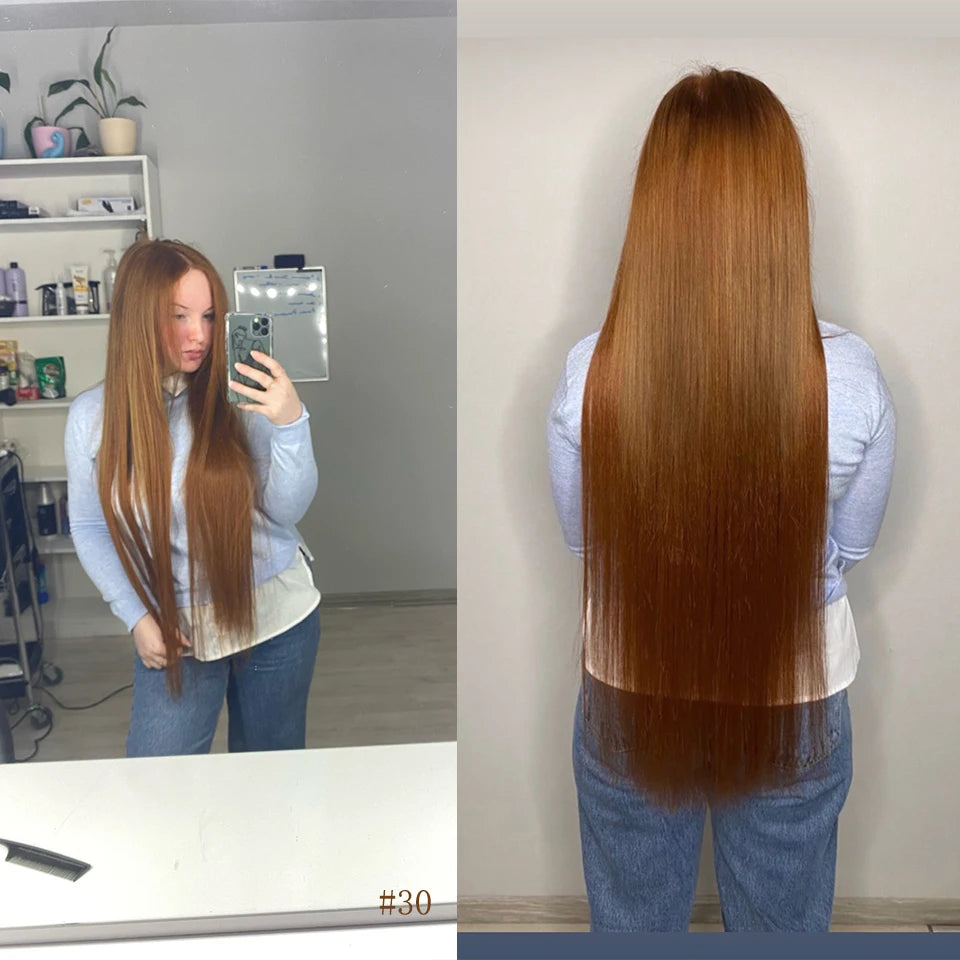Natural Hair Salon Straight Bone Hair Extensions Fiber