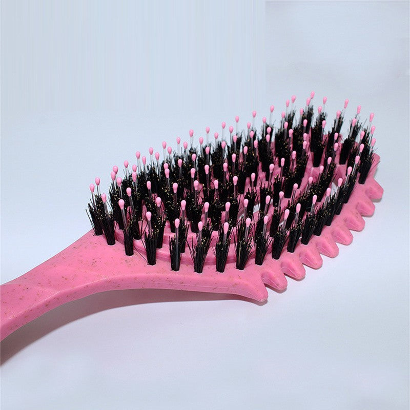 Cepillo de peinado para rizos, cerdas de jabalí enredados, peine para el cabello, cerdas de jabalí, cepillo para desenredar el cabello, herramientas de peinado para definir el cabello