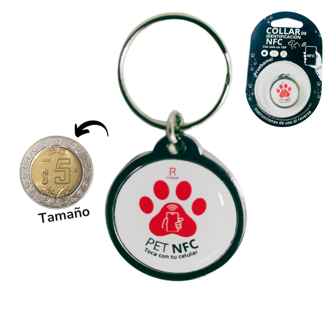 Collar de Identificación Inteligente ROCKVET MÉXICO con Tecnología NFC y QR