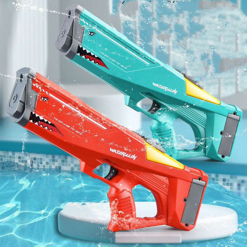 Pistola de agua eléctrica automática, juguetes de tiburón de alta presión para exteriores, juguete de playa de verano para niños y adultos, juguete de agua para fiestas en la piscina
