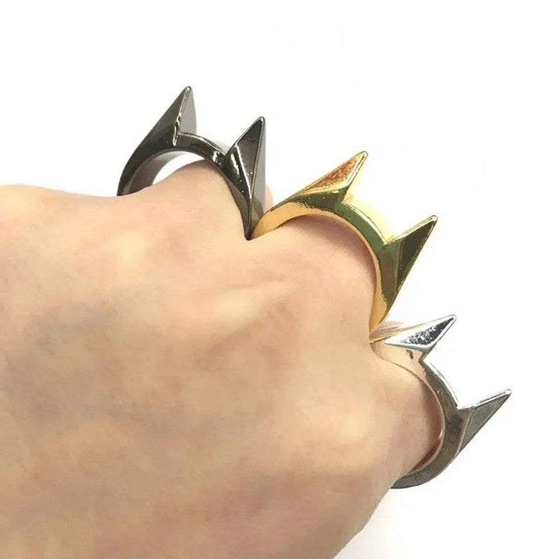 Anillos de autodefensa para hombres y mujeres, anillo de seguridad para la oreja de gato, ventana rota, suministros de supervivencia al aire libre