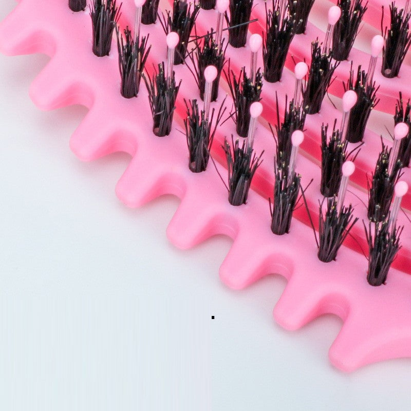 Cepillo de peinado para rizos, cerdas de jabalí enredados, peine para el cabello, cerdas de jabalí, cepillo para desenredar el cabello, herramientas de peinado para definir el cabello