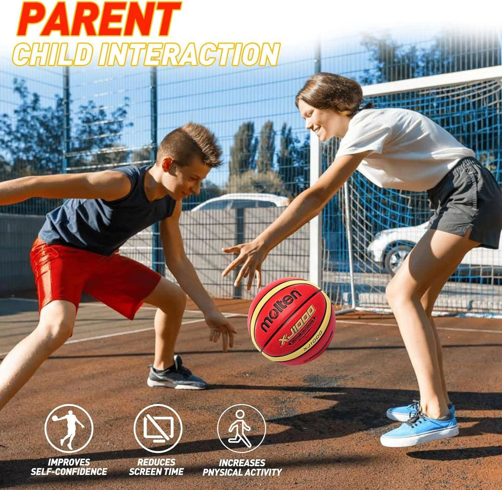 Baloncesto fundido XJ1000 Talla 6, 7 Entrenamiento interior/exterior Baloncesto de cuero PU resistente al desgaste