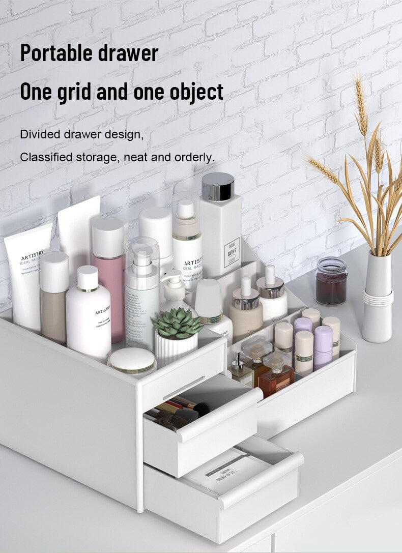 Caja de almacenamiento de maquillaje con cajones