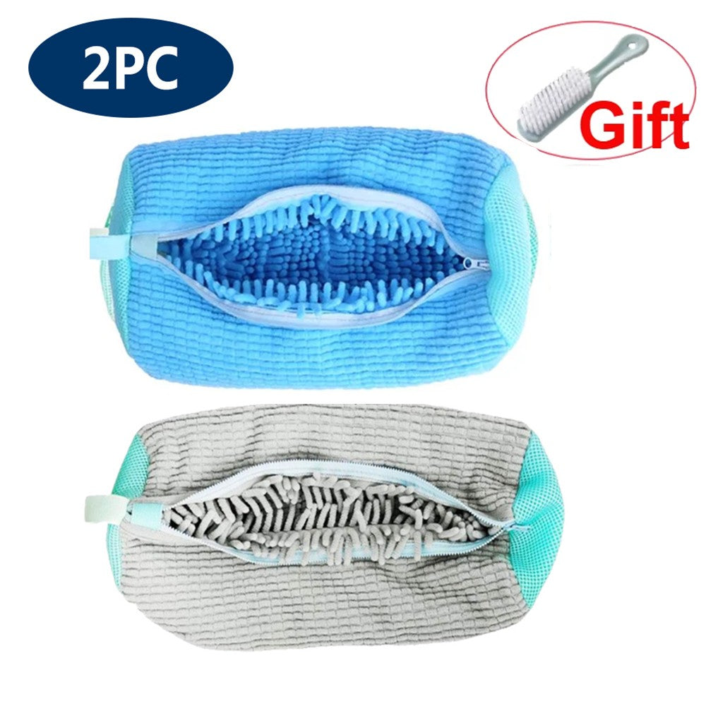 Bolsa de lavado de tenis, bolsa de lavandería, Protector de zapatos acolchado, bolsa de lavado de poliéster de fibra esponjosa, organizador de secado lavable a máquina