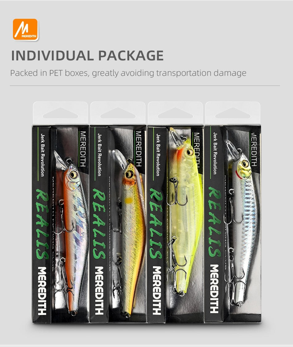 MEREDITH ORBIT-110SP sistema magnético Orbital Señuelos de Pesca superiores Minnow Wobbler calidad aparejos de pesca anzuelos para pesca
