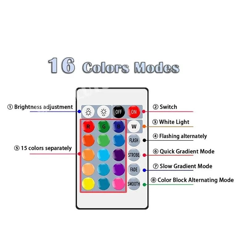 Foco LED RGB de 16 colores