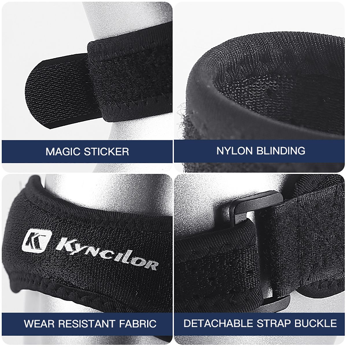 Rodillera rótula ajustable de Gel de sílice, Protector de correa para tendón de rodilla, rodillera para correr, deportes, ciclismo, gimnasio, soporte para rodilla, 1 ud.