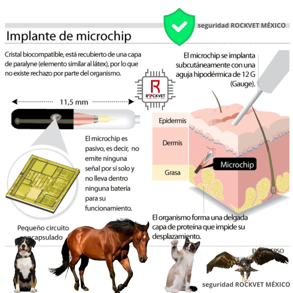 Chip de identificación animal ROCKVET MÉXICO