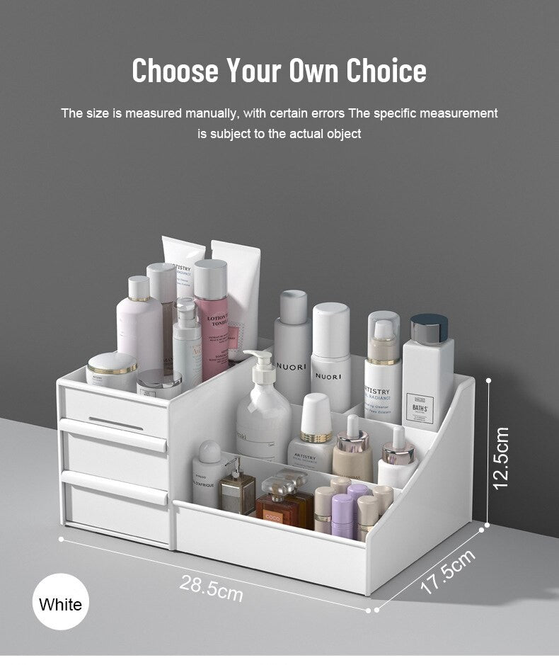 Caja de almacenamiento de maquillaje con cajones