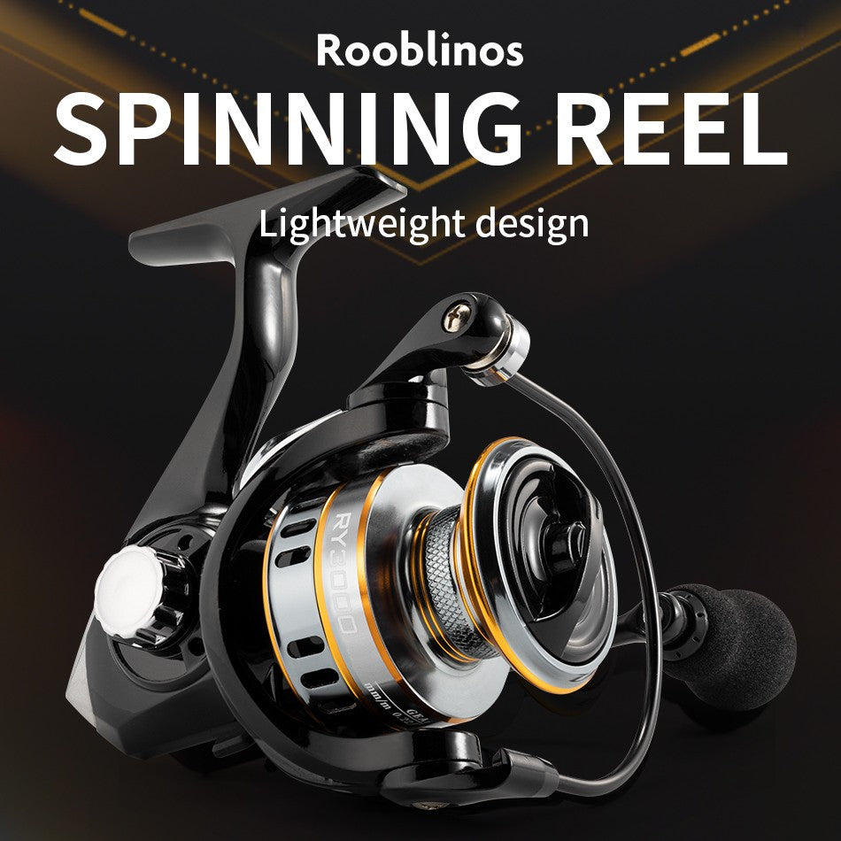ROOBLINOS RY carretes giratorios para pesca en agua salada, carrete de pesca de agua dulce, marco de Metal ultraligero, carretes de pesca lisos y resistentes de alta velocidad