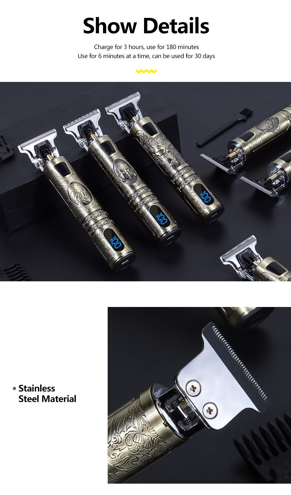 Maquina para cortar cabello T9 para hombre