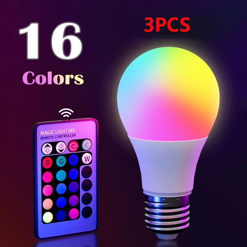 Foco LED RGB de 16 colores