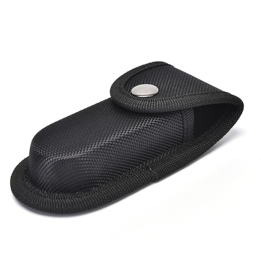 Funda negra plegable para guardar cuchillos, bolsa con alicates, cinturón de nailon, bolsillo de transporte, soporte para linterna, paquete de cintura