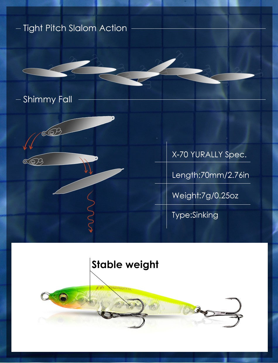 MEREDITH Jerk lápiz que se hunde señuelo de pesca Wobbler lubina aparejos de pesca señuelos accesorios de pesca señuelos de agua salada cebo de peces curricán