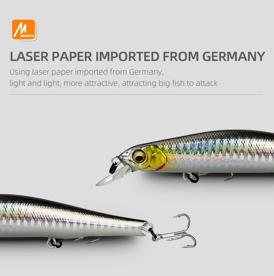 MEREDITH ORBIT-110SP sistema magnético Orbital Señuelos de Pesca superiores Minnow Wobbler calidad aparejos de pesca anzuelos para pesca