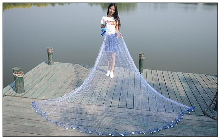 Red de pesca de 1,2-3,6 m con plomo ni sin plomo, redes fundidas de EE. UU., lanzamiento manual de agua, red de peces con mosca, herramienta de rejilla pequeña