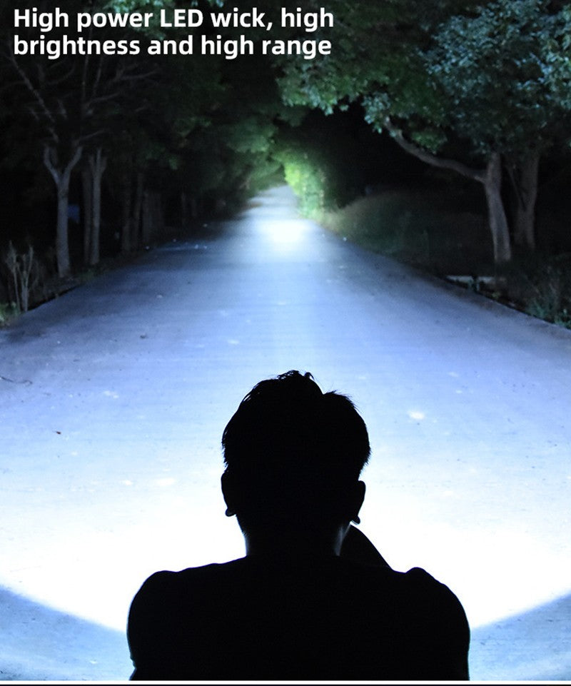 Faro recargable por USB, 11 LED, lámpara de cabeza de luz fuerte, resistente al agua, batería integrada, linterna de pesca, linterna para exteriores