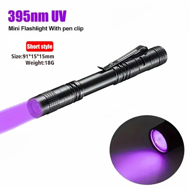 Linterna UV  ultravioleta con clip