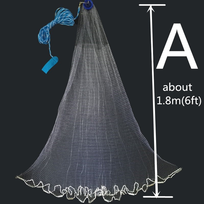 Red de pesca de 1,2-3,6 m con plomo ni sin plomo, redes fundidas de EE. UU., lanzamiento manual de agua, red de peces con mosca, herramienta de rejilla pequeña