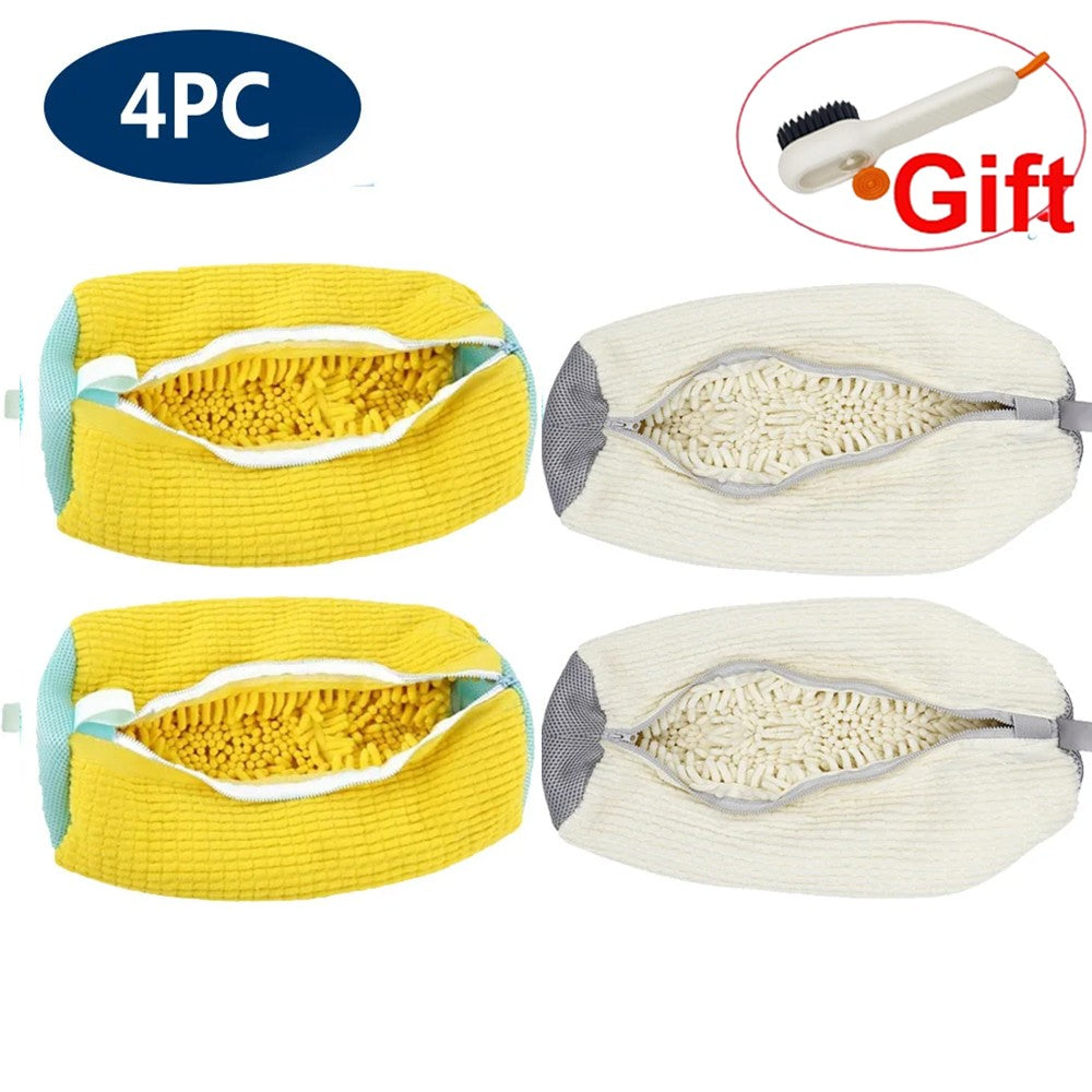 Bolsa de lavado de tenis, bolsa de lavandería, Protector de zapatos acolchado, bolsa de lavado de poliéster de fibra esponjosa, organizador de secado lavable a máquina