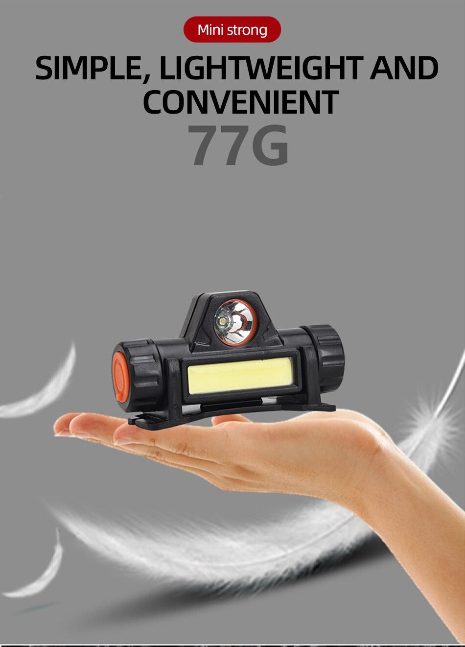 Faro recargable COB LED USB fuerte magnético potente faro Super brillante imperm