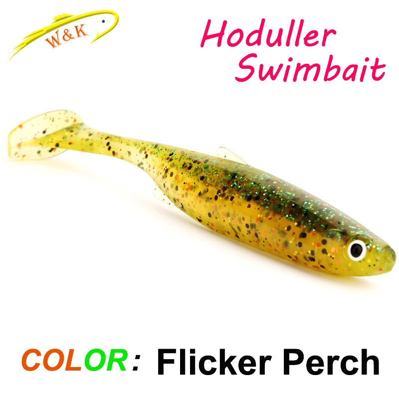 2024 nuevo cebo blando 5 tamaños Hoduller Swimbait para Lucio Zander Snook perca Señuelos de pesca con ojos 3D JIG Head Rig señuelo suave