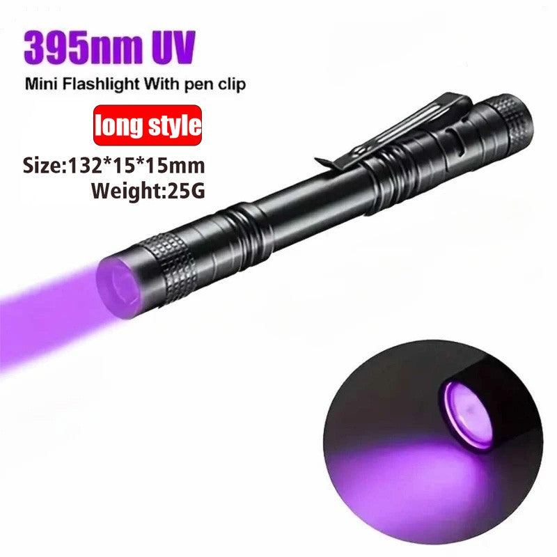 Linterna UV  ultravioleta con clip