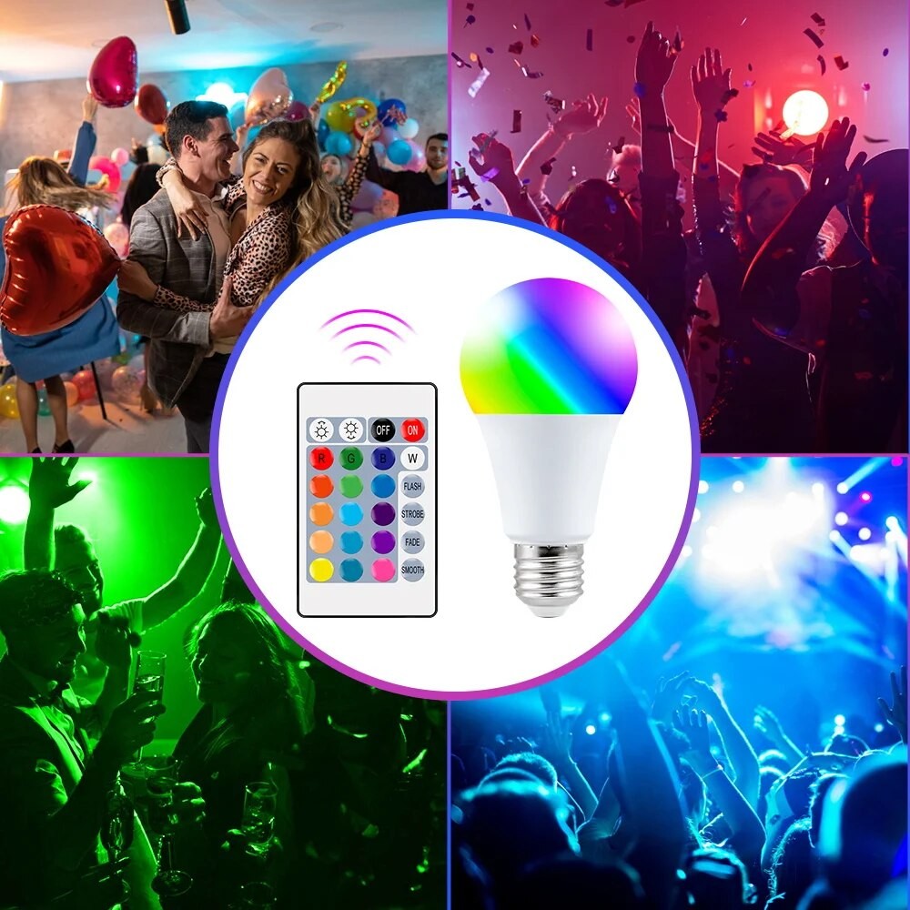 Foco LED RGB de 16 colores