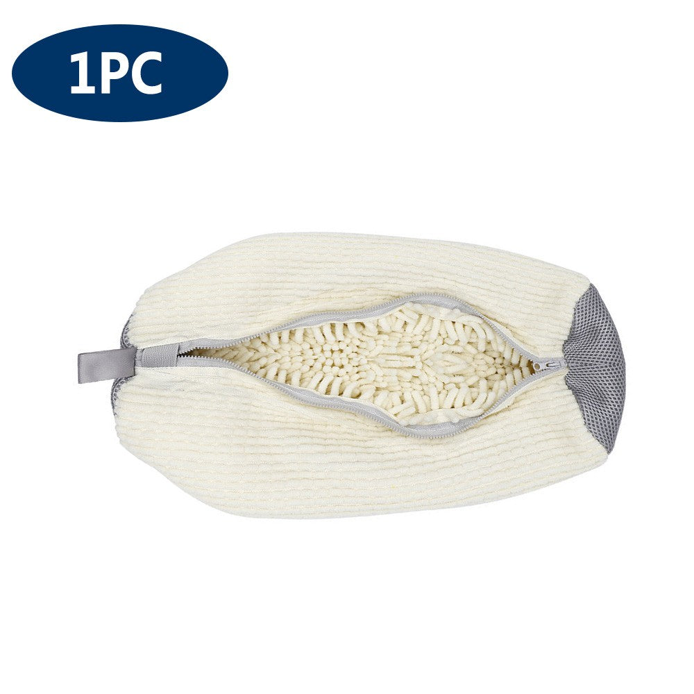 Bolsa de lavado de tenis, bolsa de lavandería, Protector de zapatos acolchado, bolsa de lavado de poliéster de fibra esponjosa, organizador de secado lavable a máquina