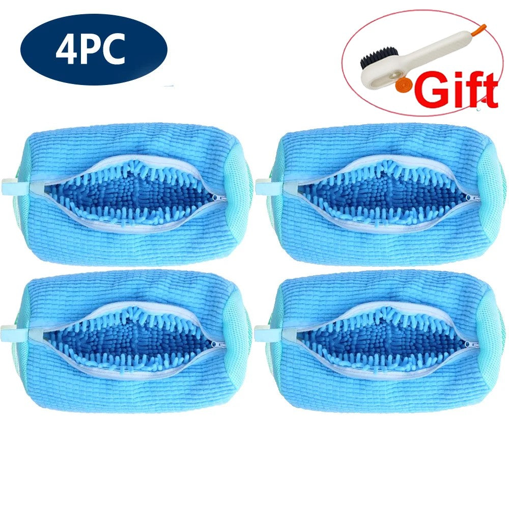 Bolsa de lavado de tenis, bolsa de lavandería, Protector de zapatos acolchado, bolsa de lavado de poliéster de fibra esponjosa, organizador de secado lavable a máquina