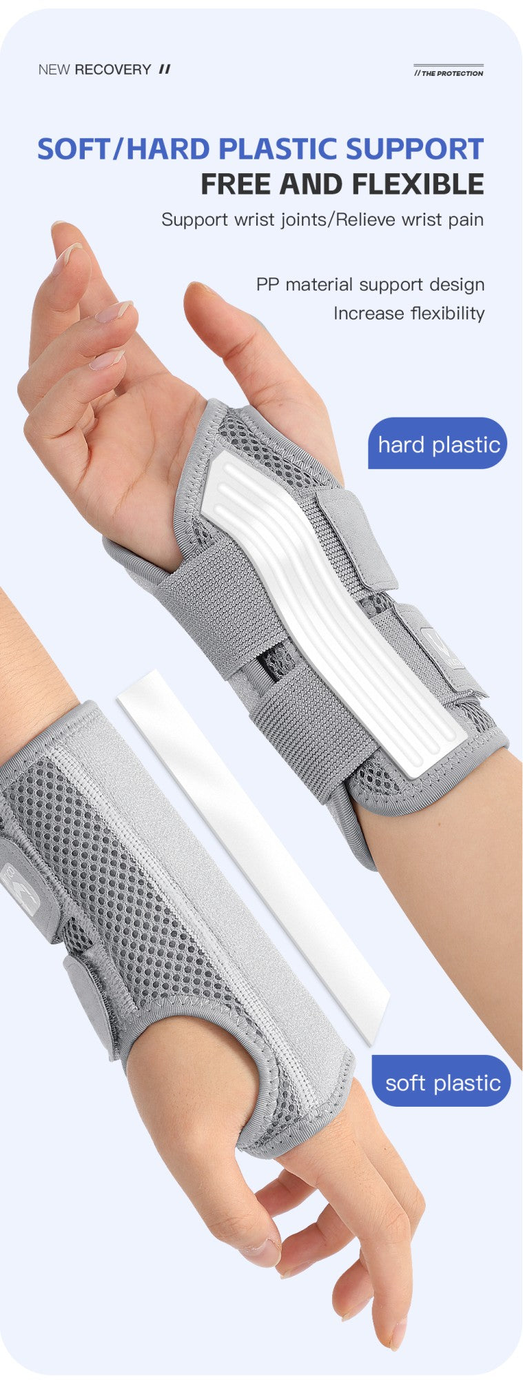Muñequera para túnel carpiano, soporte con férulas, soporte de mano para artritis, tendinitis, esguince, lesiones, dolor de muñeca, 1 ud.