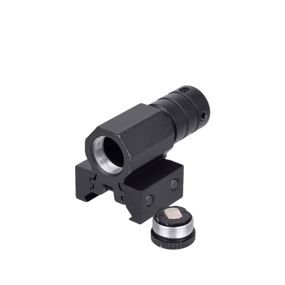 Mini mira láser táctica de punto rojo para Rifle, pistola de caza de tiro, juguete de caza ajustable de 11mm y 20mm con batería