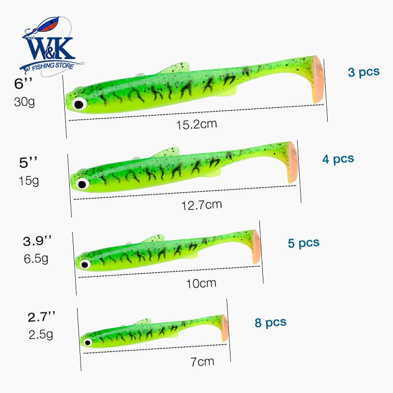 2024 nuevo cebo blando 5 tamaños Hoduller Swimbait para Lucio Zander Snook perca Señuelos de pesca con ojos 3D JIG Head Rig señuelo suave
