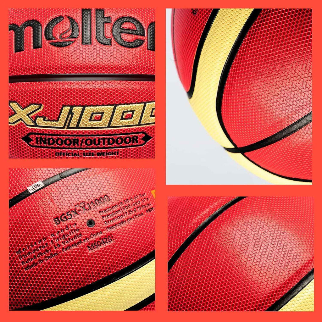Baloncesto fundido XJ1000 Talla 6, 7 Entrenamiento interior/exterior Baloncesto de cuero PU resistente al desgaste