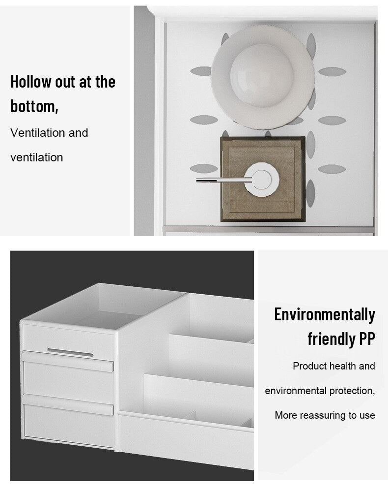 Caja de almacenamiento de maquillaje con cajones