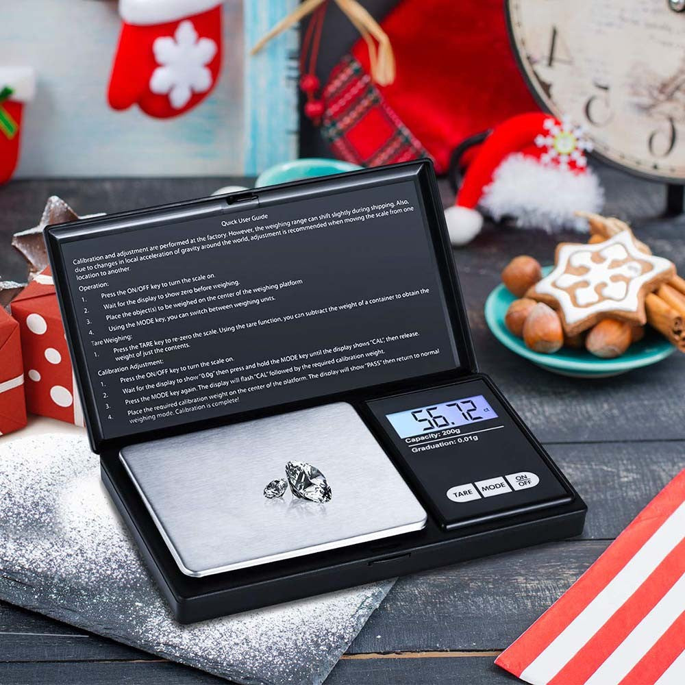 Mini báscula electrónica de acero inoxidable para joyería, báscula Digital de bolsillo, balanza de peso de gramos de oro, báscula de bolsillo portátil